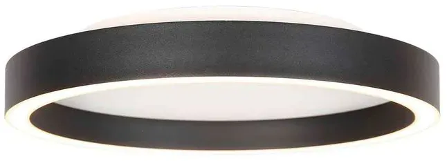 Steinhauer LED-Deckenleuchte Metall, schwarz Alu, Eisen, Stahl & Metall