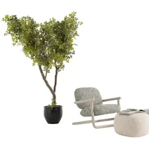 JVMöbel Moderner Stoffsessel 85 x 77 x 79 cm Grau