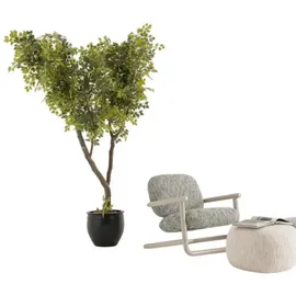 JVMöbel Moderner Stoffsessel 85 x 77 x 79 cm Grau