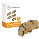 Preiswert & Gut 5x Schraubfitting für Airline-Schiene SWL 1000daN Endbeschlag Innen Zurrschiene 3/8 Schraubgewinde Airlineschiene BS 2000daN Stahl je 152g als Zurröse