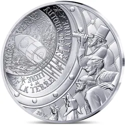 Silbermünze „Von der Erde zum Mond“