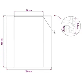 vidaXL Bambusrollo 130 x 160 cm Braun