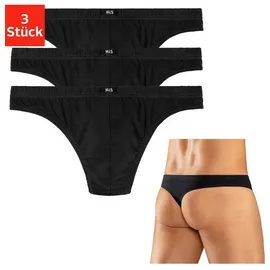 H.I.S. H.I.S String, (Packung, 3 St.), aus weichem Baumwoll-Stretch schwarz