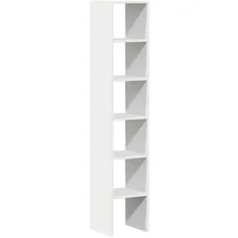 vidaXL Bücherregale 2 Stk. Stapelbar 30 x 30 x 80 cm Weiß