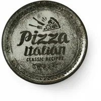 HENDI Pizzateller Recipe Collection Schwarz, Schwarz, ⌀310mm