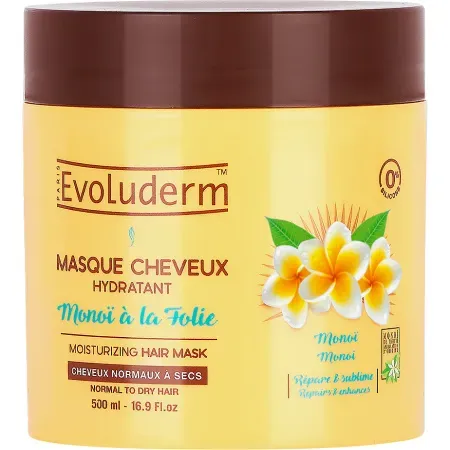 Evoluderm Feuchtigkeitsspendende Haarmaske Monoi À La Folie Tiegel 500ml