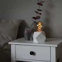 Konstsmide 1812-200 LED-Laterne Spirale Gold LED Weiß Timer, mit Schalter