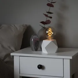 Konstsmide 1812-200 LED-Laterne Spirale Gold LED Weiß Timer, mit Schalter