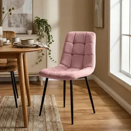 CLP Esszimmerstuhl Antibes Samt rosa