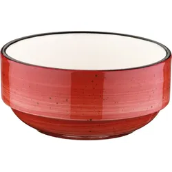 6x Bonna Aura Passion Banquet Stapelschale Schälchen rund 12cm 35cl 5,3cm tief Rot Creme APSBNC12JO Bowl Tapas Snack Geschirr