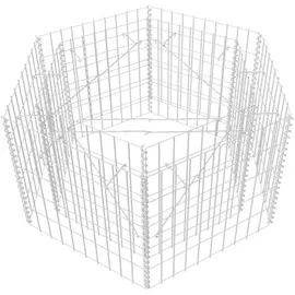 vidaXL Sechseckiges Gabionen-Hochbeet 100 × 90 × 50 cm