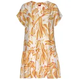 S.Oliver Blusenkleid Damen orange-creme-bedruckt Gr.34