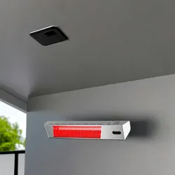 MPC MALAGA 2000W APPTUYA Outdoor-Infrarot-Heizung 2000W, Kurzwelle IR-A, Fernbedienung, elegantes Design, Schutzgitter, LED-Anzeige.