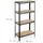 Relaxdays Schwerlastregal Metall 157 x 80 x 41 cm schwarz 4 Böden 280 kg Traglast