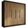 A&J MöbelLand Drehtürenschrank KLARI 200 x 215 x 59,5 cm Schwarz