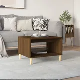 ZQQLVOO Couchtisch Braun Eichen-Optik 60x40x50 cm Holzwerkstoff, Sofatisch, Sofa Beistelltisch, Kaffeetisch für Kaffee und Laptop, Couch Tisch Sofa für Wohnzimme, Betttisch für Schlafzimmer