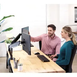 Fellowes Doppel Monitorarm 27" Schwarz