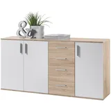 Stella Trading Bobby 160 x 82 x 35 cm weiß/eiche sonoma