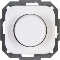 Kopp 846902007 DONAU - Kombigerät - Druck-Wechselschalter, Dimmer, für LED, Glühlampen, Halogenlampen, Farbe: arktisweiß