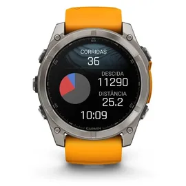 Garmin fenix 8 AMOLED 47 mm sapphire, graphit / titanium titan mit QuickFit Silikon-Armband 26 mm