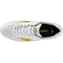Mizuno Morelia II Elite FG Herren White/Football Gold/Galaxy Silver 41