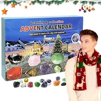 PEKMAR Edelstein-Adventskalender | Rocks Collection 24 Tage,Weihnachtskalender für wissenschaftliche Erkundungen für Mädchen, Jungen, Kinder, Weihnachts-Countdown
