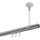 Interdeco GARDINENSTANGE INNENLAUF Sonette Elanto 360 cm (geteilt in 2 x 180 cm), 1-läufig, 20 mm Ø Edelstahl-Optik