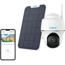 Reolink 3MP Pan Tilt Akku- Überwachungskamera Außenbereich Personen-/Fahrzeugerkennung,2,4 GHz WLAN,Solarbetrieben,2 Wege-Audio - Weiß