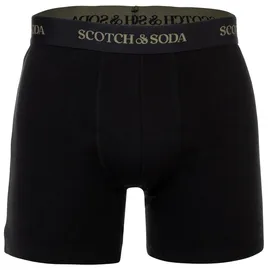 Scotch & Soda Boxershorts Solid Cotton Stretch schwarz S 3er Pack