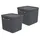Rotho Maloja Aufbewahrungsbox 39,5 x 38,0 x 34,0 cm 2-tlg. schwarz
