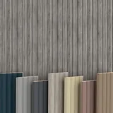 WAVE Lamellen 2,75m HEXIM - MDF Holz Lamellenwand Wandpaneele Lamellenverkleidung Wandverkleidung Lamellenpaneele Holzpaneele Natur (1 Start/Abschlussprofil, Wave Standard Vintage Oak)