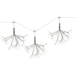 MARELIDA LED Feuerwerk Leuchtstern Firework Hängestern mit Fernb. 3er Set weiß