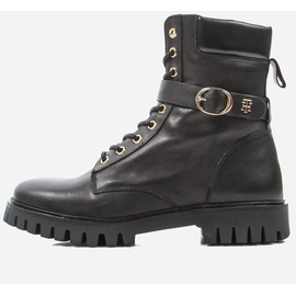 Tommy Hilfiger Damenschuhe Stiefel Schnürer Schwarz Freizeit, Schuhgröße:37 EU - Schwarz