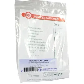 Dr. Junghans Wattestäbchen Holz 15 cm großer Kopf 50 St