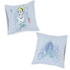 Disney Cinderella Baumwolle Blau 135 x 200 cm + 80 x 80 cm
