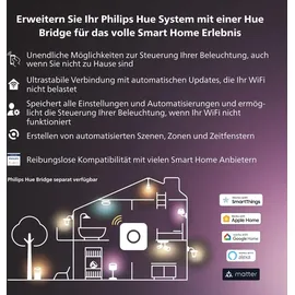 Philips Hue White & Color Ambiance E27 Einzelpack LED Lampe Mehrfarbig