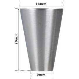 MS Beschläge Möbelknopf Schubladenknopf Edelstahl konischer Kommodenknopf 26 x 18mm Knopf