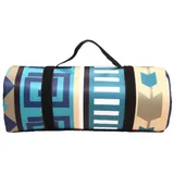 DOTBUY-SHOP Picknickdecke Wasserdicht, Campingdecke Stranddecke Wärmeisoliert Maschinenwaschbar Faltbar Picknickmatte, für Outdoor Strand Campen Wandern Ausflüge (Blaue Nation,150x100cm)