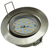 ChiliTec - Led-einbauleuchte Flat-32 neutralweiß 490lm Edelstahl gebürstet Eek E [A-G]