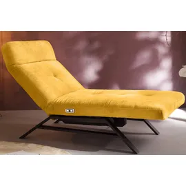 KAWOLA Liege AMERIVA Polyester 80 x 0 x 0 cm Gelb mit Kissen/Kopfteil