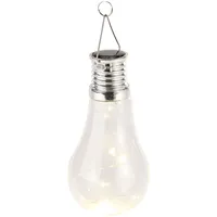 Lunartec Solar-LED-Lampe in Glühbirnen-Form, 3 warmweiße LEDs, 2 lm,