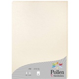 Clairefontaine 24386C Packung mit 25 Blatt Pollen, DIN A4, 210 x 297 mm, 210g, Perlmutt Elfenbein