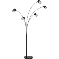 GLOBO LIGHTING Stehlampe "LUCERO", schwarz opal 5 flammig LED