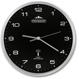 monzana Funk Wanduhr 31 cm 31 silber/schwarz