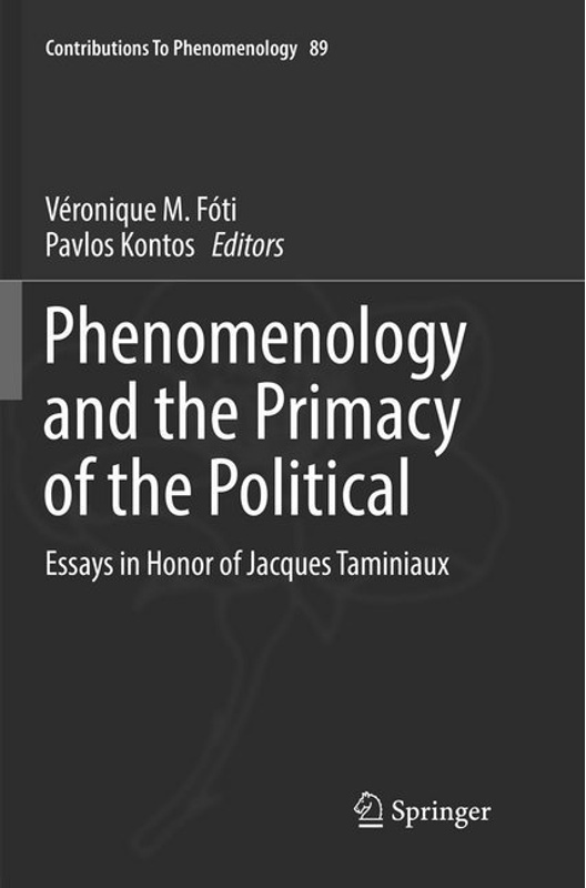 Phenomenology And The Primacy Of The Political  Kartoniert (TB)