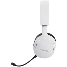 Trust GXT 491W Fayzo Headset Bluetooth + 2.4 GHz, 7.1 Surround Sound, 22H Akkulaufzeit, 35% Recyclingkunststoff RGB Over-Ear Kopfhörer Kabellos Bluetooth PC PS5 PS4 Switch, Weiß