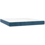vidaXL Taschenfederkernmatratze Dunkelblau 160 x 200 cm H3