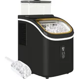 Homcom Eiswürfelmaschine 15 kg/24h Eiswürfelbereiter mit 1,5 L Wassertank, Schaufel, Eisbehälter Ice Cube Maker Maschine mit LED Anzeige Schwarz
