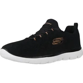 SKECHERS Summits - Leopard Spot black mesh rose gold trim 40