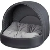 Best for Pets | Haustierbett 62x52 cm | Hundebett & Hundehütte für kleine Hunde | Waschbare Hundehöhle & Indoor geeignet | Katzenbett mit PVC-Bezug, gesteppter Innenseite & abnehmbarem Kissen